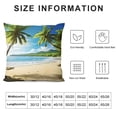 thumbnail image 5 of Chilfamy Short Plush Pillowcase 1 Piece for Home Decor Sea Beach Coconut Tree White, 5 of 5