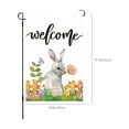 thumbnail image 3 of Qocolhg Easter Bunny/Egg/Gnome with Rabbit Themed Garden Flag 12x18 Double Sided, Funny Bunny Floral Small Yard Flag Easter Egg Banner for Easter Holiday Farmhouse Yard Outdoor Decorations, 3 of 6