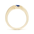 thumbnail image 2 of ANGARA Natural Bar-Set Solitaire Round Sapphire Bypass Ring in 14K Yellow Gold for Women (Size-5mm) | September Birthstone, Birthday, Anniversary, Jewelry Gift for Women | Natural Blue Sapphire Ring, 2 of 10
