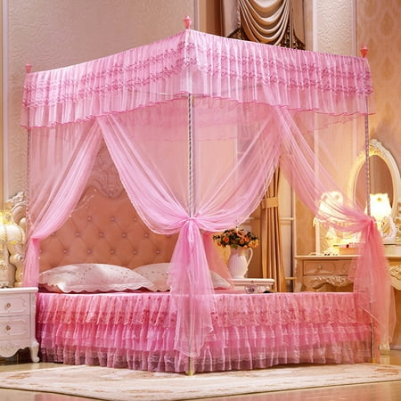 Three Door Open Princess Mosquito Net Double Bed Curtains Sleeping