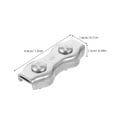 thumbnail image 2 of LITINKIMI Steel Cable Clamp Silver 10Pcs 1.93X0.71X0.59In 304 Stainless Steel, 2 of 8