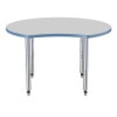 thumbnail image 5 of ECR4Kids 48in Crescent Contour Thermo-Fused Adjustable Activity Table Grey/Powder Blue/Silver - Super Leg, 5 of 8