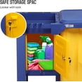 thumbnail image 2 of TUFFIOM Janitorial Cart with Key-Locking Cabinet, 3-Shelf Commercial Cleaning Cart, Housekeeping Caddy with Locker,Wheeled with Yellow Vinyl Bag, Black, Great for Hotel, Stores, Schools, and Business, 2 of 8