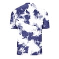 thumbnail image 5 of WRKEKC Men's Casual Short Sleeve Shirts Tie-Dye Printed Button-Front Crew Neck Top for Men Fashion Daily Wear Social Events and Leisure Time, 5 of 5
