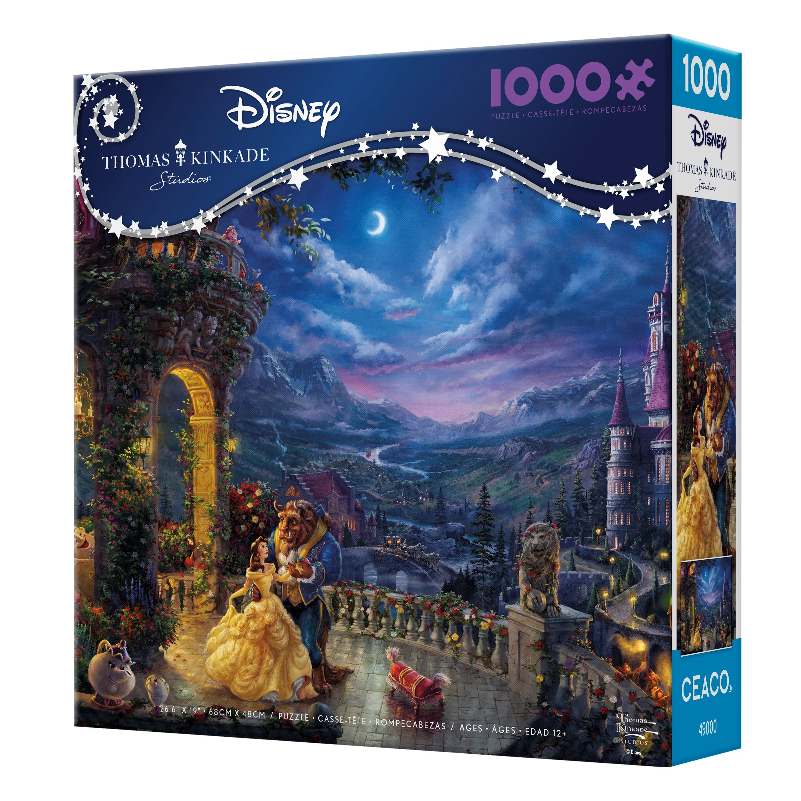 Ceaco 1000 Piece Beauty and the Beast Dancing in the Moonlight Interlocking Jigsaw Puzzle