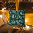 thumbnail image 3 of Fundas de color verde Fundas jacquard sintéticas Fundas decorativas suaves para sofás y camas de sofá para el hogar en invierno y durante las vacaciones, 3 of 7