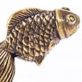 thumbnail image 2 of Raindrops Golden Brass Fish Statue Figurine for Decor with Exquisite Craft and Fine Detail 2Pcs, 2 of 7