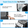 thumbnail image 5 of Auseo Portable Ice Maker Countertop, 18lbs/24H,  6Pcs/6Mins, Self-Cleaning, for Home/Office/Party, Black, 5 of 8