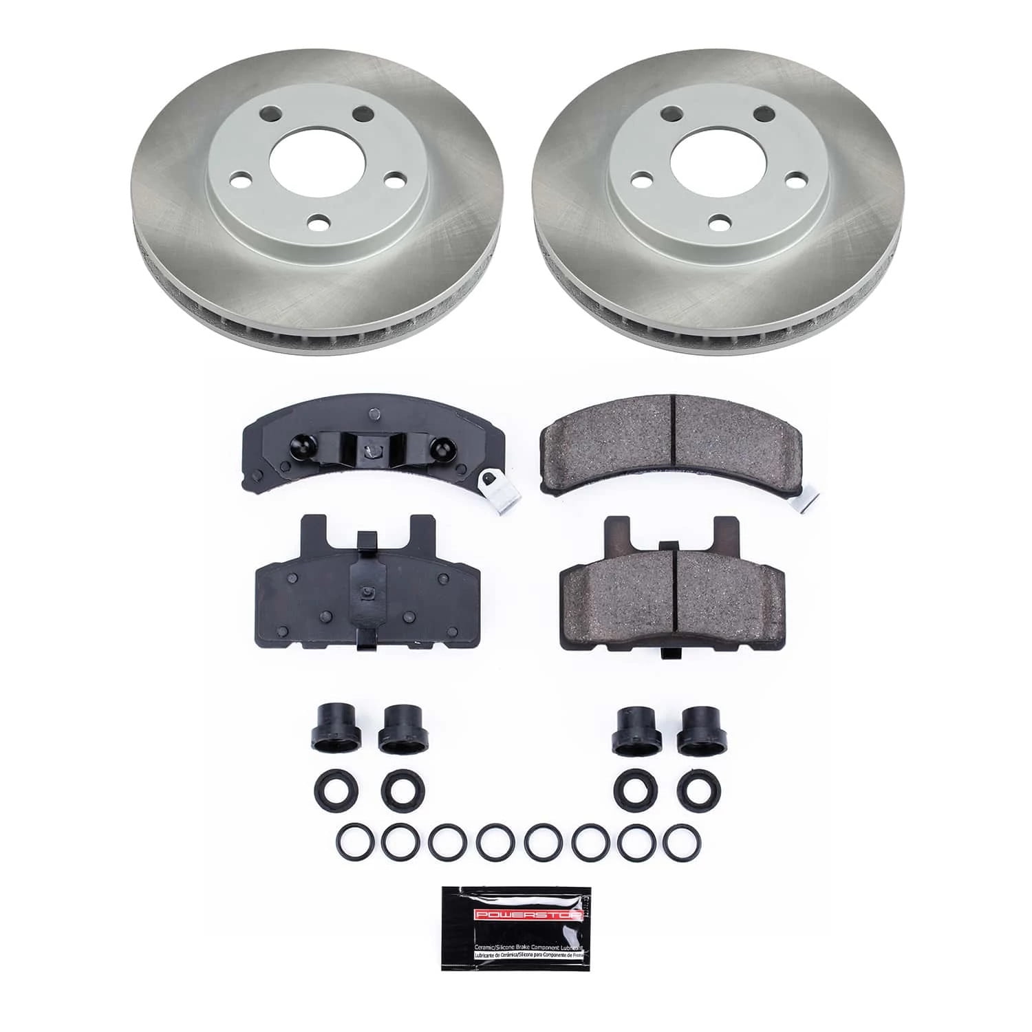 PowerStop Front Semi-Coated Rotor and Low-Dust Ceramic Brake Pad Kit SC3132