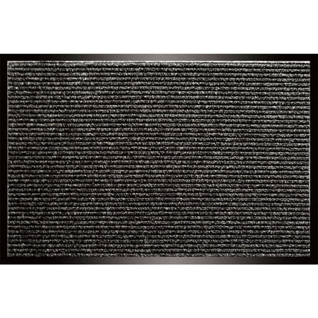 4x5 Mat - Enviroback Apache Rib Door Mat, Pepper, 18-Inch by 27-Inch, Environmentally friendly walk off mat, made in the U.S.A. By Apache Mills