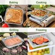 Treamon Square Aluminum Pans, Disposable Tin Foil Pans, 8*8 30 Count