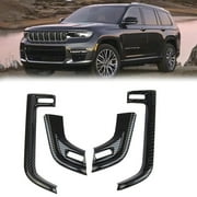 ZALAGA 4Pcs Carbon Fiber Dashboard Front Air Vent Housing Outlet Frame Decorative Cover Trim for Jeep Grand Cherokee 2021 2022