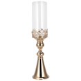 thumbnail image 2 of Candelabro de cristal de hierro forjado de estilo europeo, adorno, decoración de boda, GoldL, 2 of 14