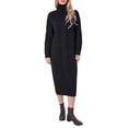 thumbnail image 1 of xiaxaixu Robe Longue en Tricot d'Hiver pour Femmes Couleur Unie Manches Longues Col Haut Robe Pull Ample, 1 of 9