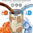 thumbnail image 4 of 1pc Capibara 30oz Tumbler with Straw & Handle - Insulated Stainless Steel Cup | Holiday Gift for Man Women (Christmas, Valentine's, Birthday), 4 of 7