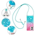 thumbnail image 5 of Funda para Motorola MOTO G Play 4G 2024 Brillantina Líquida Divertida Reluciente y con Cristales en Movimiento Cuerpo Cruzado con Cordón Ajustable, 5 of 5