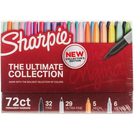Marker Collection - Sharpie Permanent Markers Ultimate Collection, Fine and Ultra Fine Points, Assorted Colors, 72 Count