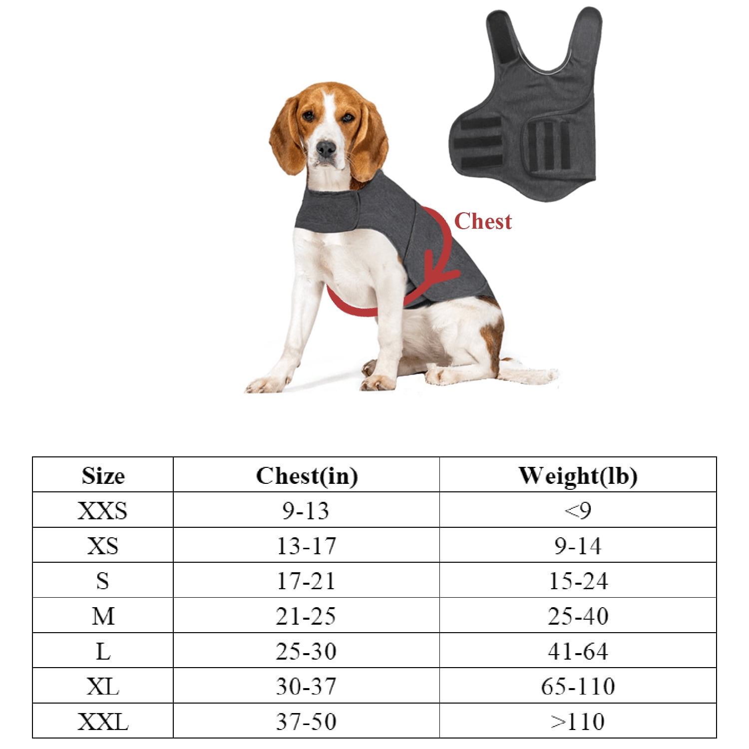 Forievic Dog Anxiety Jacket | Vet Recommended Calming Solution Vest for Fireworks, Thunder, Travel, & Separation, XXS