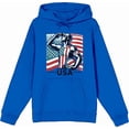 thumbnail image 3 of USA Athlete Adult Blue Long Sleeve Hoodie-Small, 3 of 4