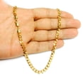 thumbnail image 5 of 14k Yellow Gold Miami Cuban Link Chain Necklace, Width 5mm, 24", 5 of 5