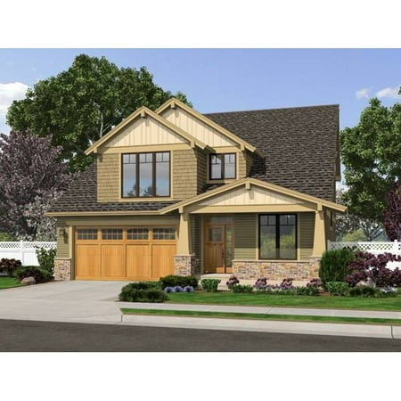 TheHouseDesigners 2305 Construction Ready Craftsman  House  