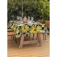 thumbnail image 3 of Outdoor Tablecloths with Umbrella Hole & Zipper, Farmhouse Daisy Rectangle Tablecloth 60x120 Inch, Spring Watercolor Yellow White Floral Waterproof Table Cloth, Patio/Pool/Picnic Table Covers, 3 of 8
