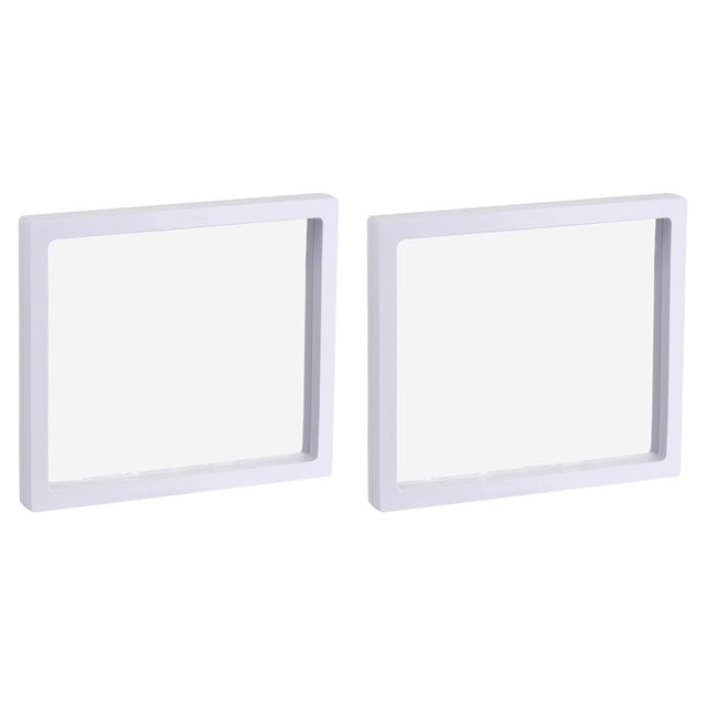Caja de Presentación Unique Bargains 18cm x 18cm x 2cm Blanco paquete de 2