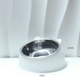 thumbnail image 1 of Bol pour Chat en Acier Inoxydable Net Celebrant Bol pour Chien Bol Double Protection de la Colonne Cervicale Bol pour Chat Bassin Alimentaire Explosif Oblique Fournitures pour Chat, 1 of 6