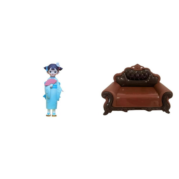 Muñeca Geisha Japonesa,Muñeca geisha con kimono japonés,adorno tradicional,Sofá miniatura para muñecas,Muebles para casa de muñecas,sofá europeo,decoración de modelo,Sillón individual