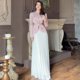 thumbnail image 2 of Vestidos de fiesta para mujer, blancos, rosas, para cumpleaños, ceñidos, elegantes, ajustados, para celebrar, cócteles, eventos, bonitos vestidos de graduación, otoño e invierno 2024, 2 of 4