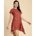 thumbnail image 2 of Moomaya Stylish Printed Georgette Short Sleeve Asymmetric Dress - Cocktail Dress, 2 of 9