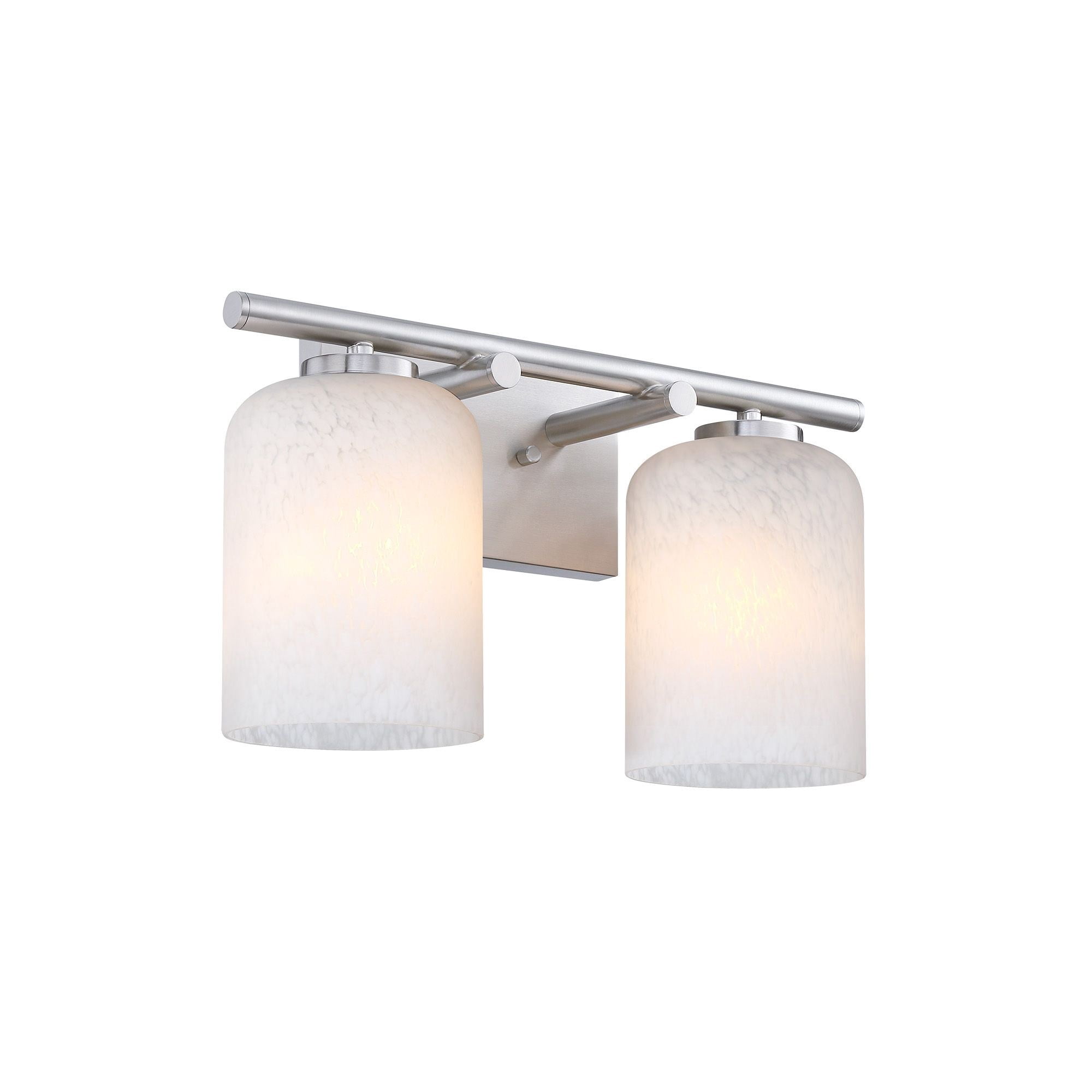 Bluestone Ridge 16 in. 2-Light Brushed Nickel Vanity Wall Light for Bathrooms