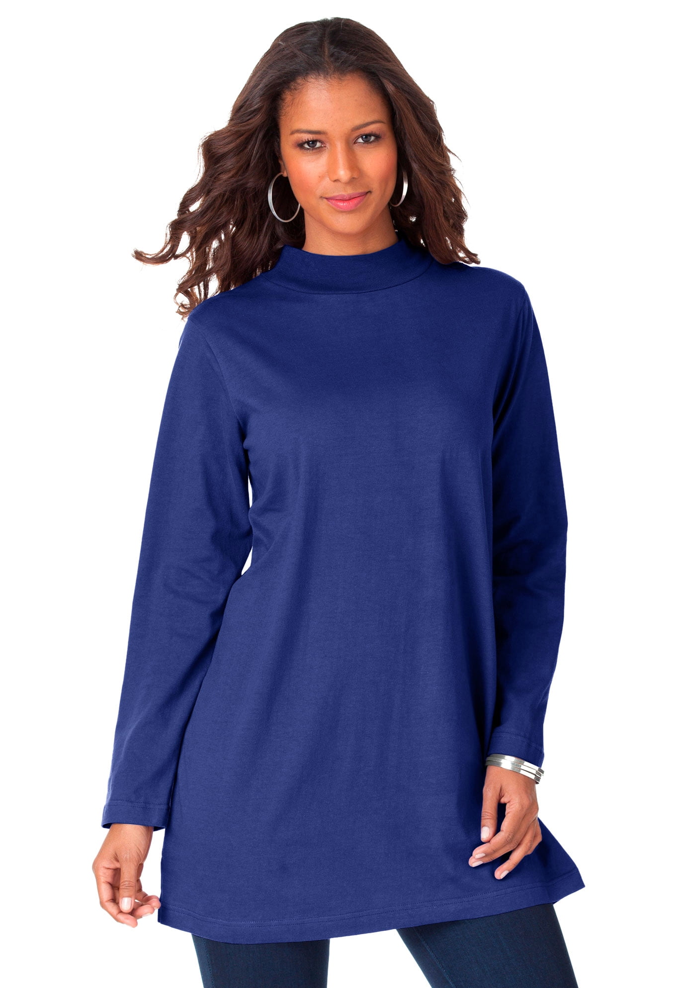 Cotton Mock Turtleneck 