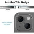 thumbnail image 4 of KONEE Camera Lens Protector Compatible with iphone 14/ 14 Plus, Anti Scratch Tempered Glass Camera Screen Protector, Individual Lens Cover for iPhone 14 / iPhone 14 Plus - Black, 4 of 7