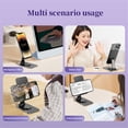thumbnail image 4 of Q10 Support de Bureau Pliable en Alliage d'Aluminium : Rotation à 360°, Multi-Angle (5°-85°) Support de Téléphone et Tablette Réglable avec Coussinets en Silicone Antidérapants, Design Pliable Portable pour Voyage d'Affaires, 4 of 6