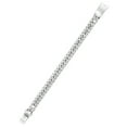 thumbnail image 3 of Focus for Men by Focus Men Dimensional Modern Curb Link Bracelet in Brilliant White Stainless Steel, 9"., 3 of 5