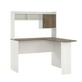 Mainstays LShaped Desk with Hutch, White