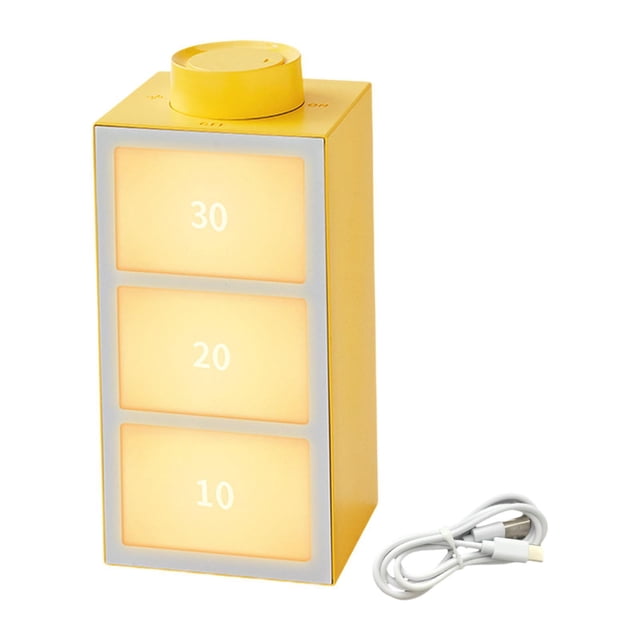 Lámpara de mesa LED ambiental recargable por USB decorativa con luz rítmica musical. amarillo