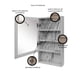 thumbnail image 3 of Botiquin Para Baño DANBURY Con Espejo Organizador, 3 of 5