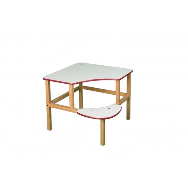 Corner Desk in White and Red