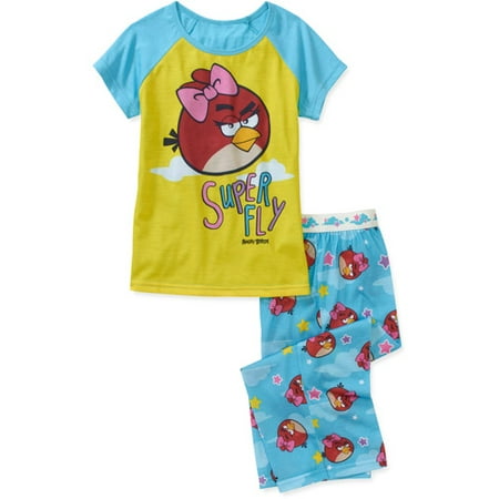 Rovio Angry Bird Girls 2 Piece Pajama Set