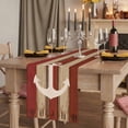 thumbnail image 2 of Table Runners 90 Inches Long Dress Scarves, Nautical Anchor Farmhouse Coffee/Dining/Kitchen Table Runner for Living Room, Red Beige Rretro Wooden Board Textures 13x90 Inch, 2 of 9