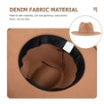 thumbnail image 3 of unbranded Sombrero Vaquero Unisex En Denim Marrón Para Complemento Y De, 3 of 7