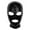 A Black, variant on Hansber Unisex Latex Face Mask Shiny Metallic Open Eyes and Mouth Headgear Full Face Mask Hood A Black One Size