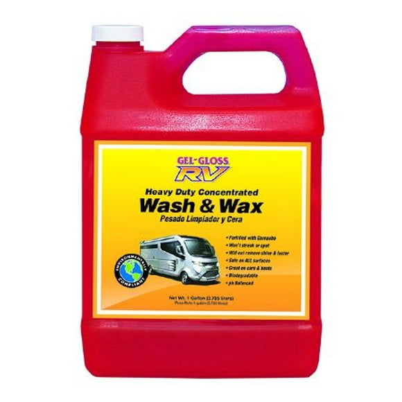 TR Industrie Gel Gloss Lavage de Voiture et Cire WW-128 Nettoie/protège et Fait Briller la Surface Extérieure du VR; Liquide; Sans Phosphate et Biodégradable; avec Carnauba; Bouteille de 128 Onces