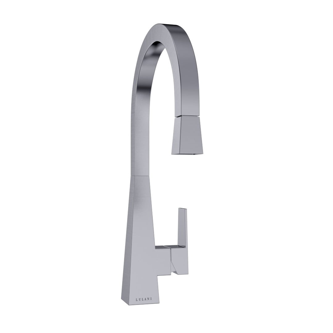 Lulani Santorini Stainless Steel 1-Handle Pull-Down Kitchen Faucet (No Spray Feature) - Brushed Stainless