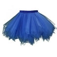 thumbnail image 3 of WHLBF Women's Large Size Retro Slip High Quality Bubble Yarn Ballet Skirt Dance Half Skirt Navy XXXL(XXXL), 3 of 3