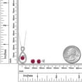 thumbnail image 2 of Gem Stone King 2.25 Ct Round Red Ruby 925 Sterling Silver Pendant and Earrings Jewelry Set, 2 of 3
