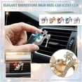 thumbnail image 5 of High Heel Shaped Car Air Vent Fragrance Clip With Crystal Rhinestone Decoration, Gold Tone Car Interior Ornament For Couple, Trendy Vehicle Accessory For Car Aesthetic And Style, 5 of 5