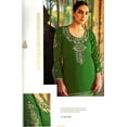 thumbnail image 3 of Indian Pakistani Designer Ready to Wear Shalwar Kameez Palazzo Pant with Dupatta Suits ( Green, M - 40 ), 3 of 5